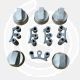 00539101 KNOB PACK OF 5 STAINLESS STEEL APPEARANCE, 41mm SKIRT 