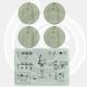 UK-40W4 KNOB SET OF 4- UNIVERSAL KIT WHITE, 40MM SKIRT *THESE KNOBS FIT MANY DIFFERENT MODELS*