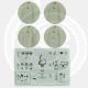 UK-48W4 KNOB SET OF 4- UNIVERSAL KIT WHITE, 48MM SKIRT *THESE KNOBS FIT MANY DIFFERENT MODELS*